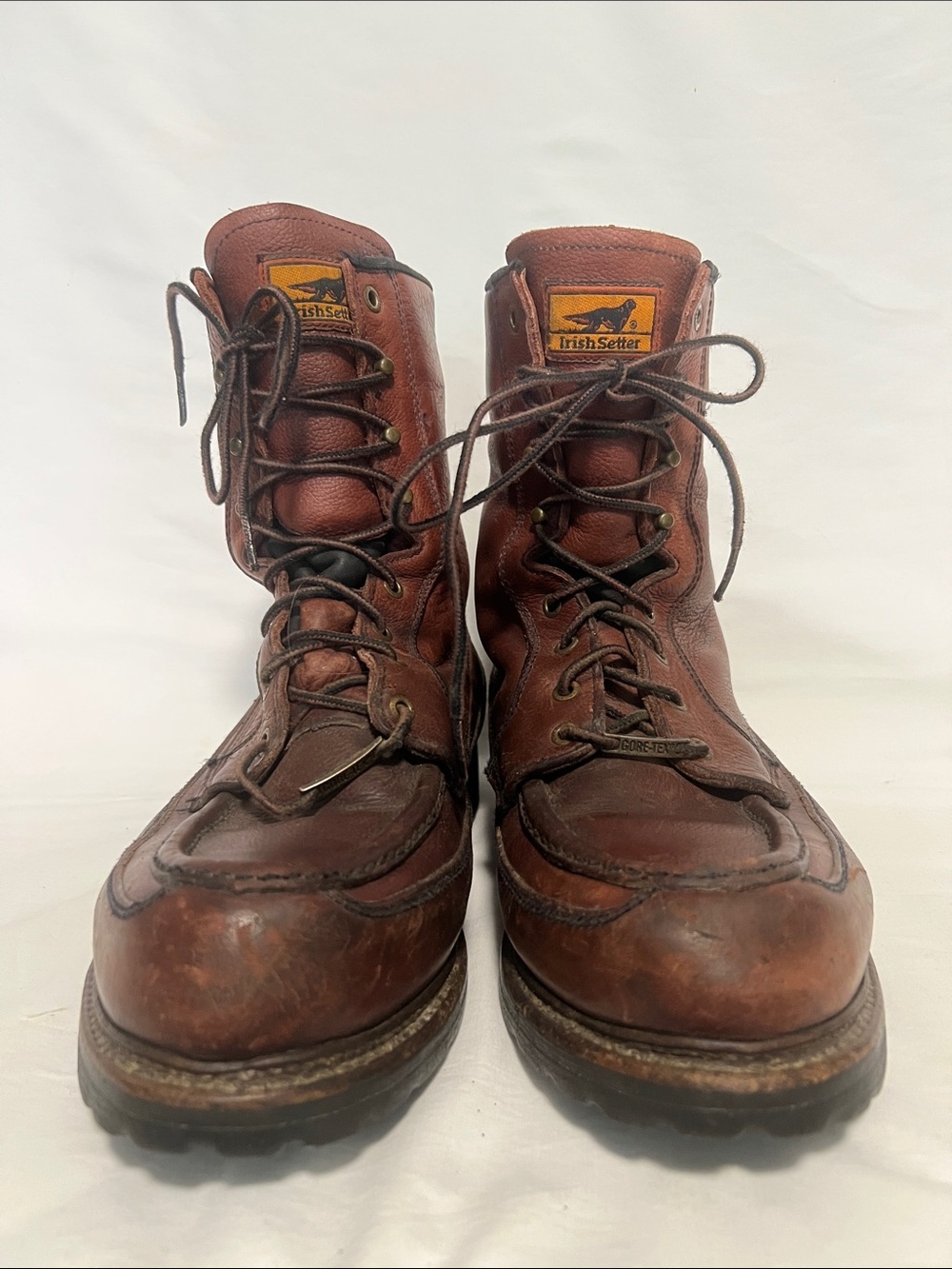 Irish Setter Men’s Brown Leather Lace Up GORE TEX Round Toe Work Boot Size 15.5